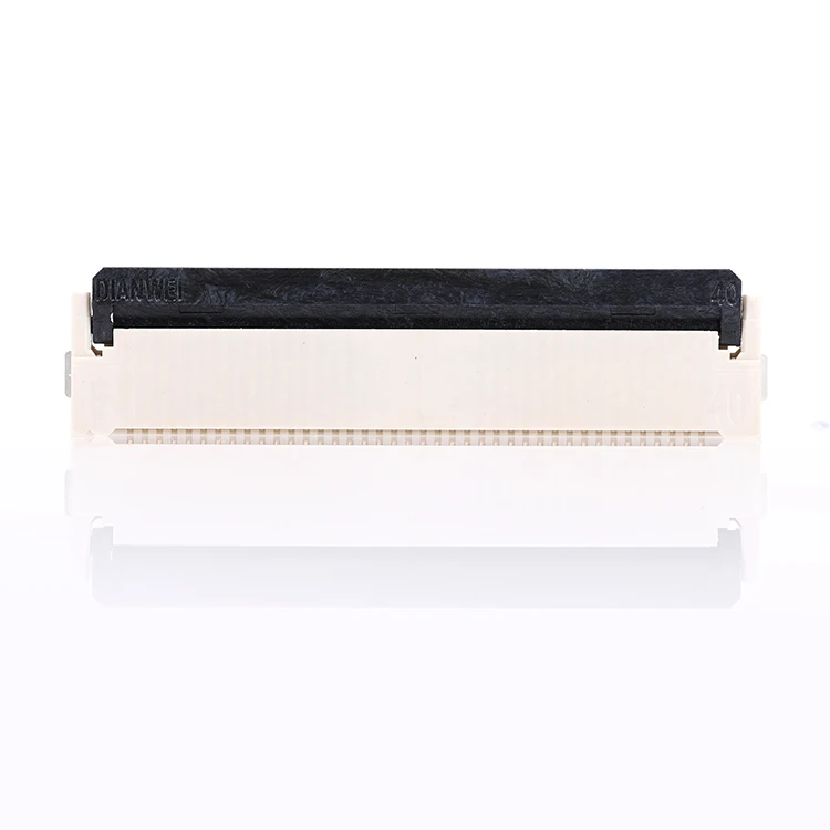 High quality female connector FPC / FFC connector 0.5mm pitch horizontal type upper top contact PCB