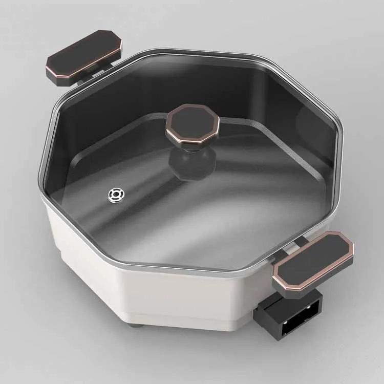 Large Capacity Multi-Functional Non-Stick Steel & Ceramic Electric Hot Pot Integrated Dormitory Pan for Home Cooking Frying