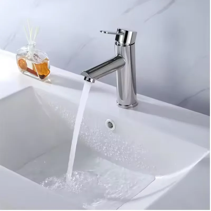 Single Handle SUS 304 Lead Free North America Black 304 Stainless Steel Basin Faucet For Bathroom