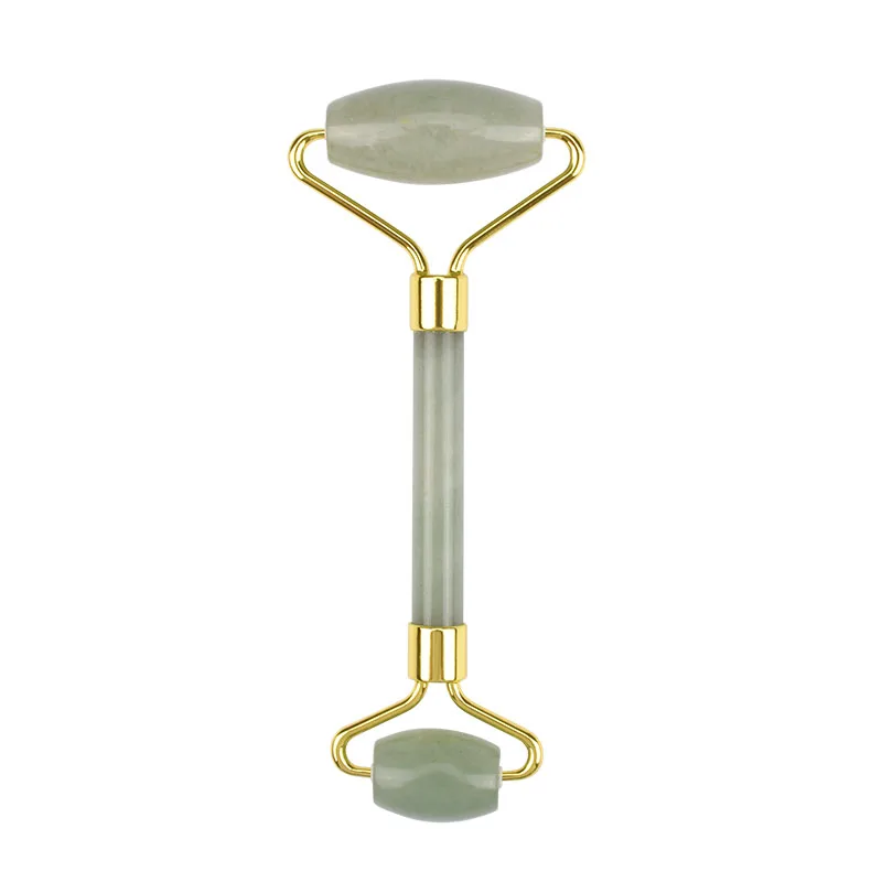 100% натуральный массажер из авантюрина, Нефритовый ролик для лица, инструмент для красоты лица и глаз, припухлость