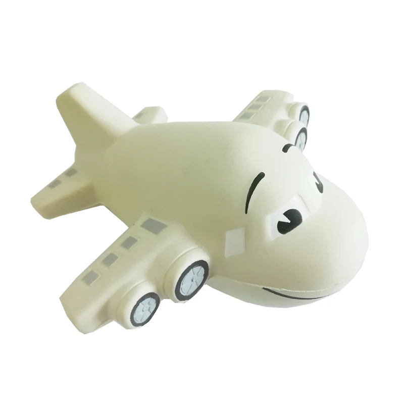 Wholesale Sensory Fidget Toy for Kids PU Airplane Promotional Gift Custom Squishy PU Foam Airplane Stress Toy