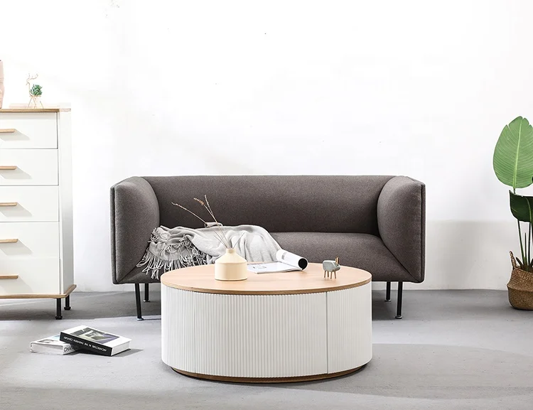 High Fashion White coffee table modern round luxury coffee table side table modern for living room