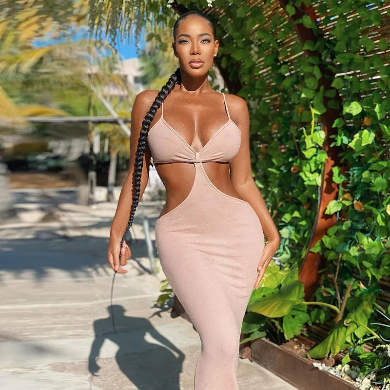 Drawstring Halter Neck Party Dresses Ruched Bandage Hot Sexy Club Night Birthday Outfit Women Skinny Mini Summer Dress