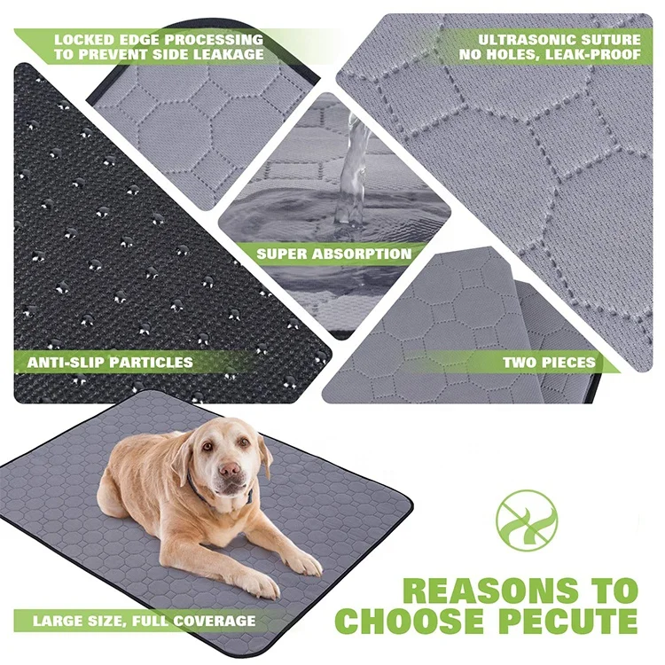 Wholesale leak-proof animal absorption toilet wee guinea pig cat pet urine pad reusable washable training puppy dog pet pee pads