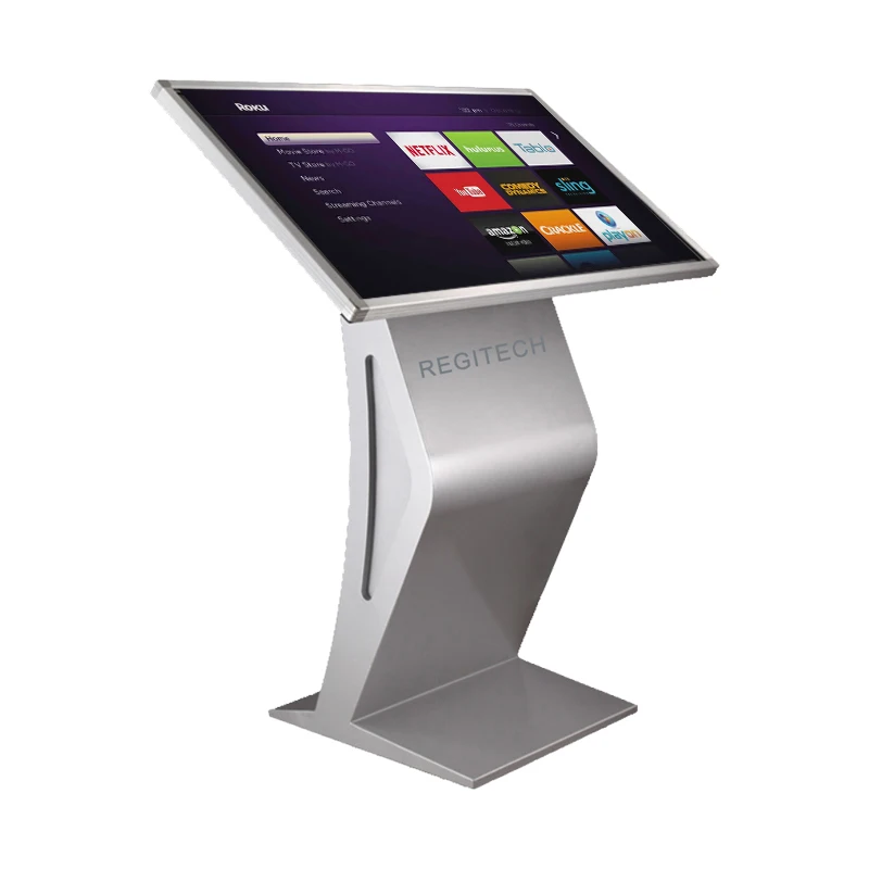 Horizontal Interactive Touch Screen Monitor Kiosk Floor Stand LCD Digital Touch Screen Kiosk