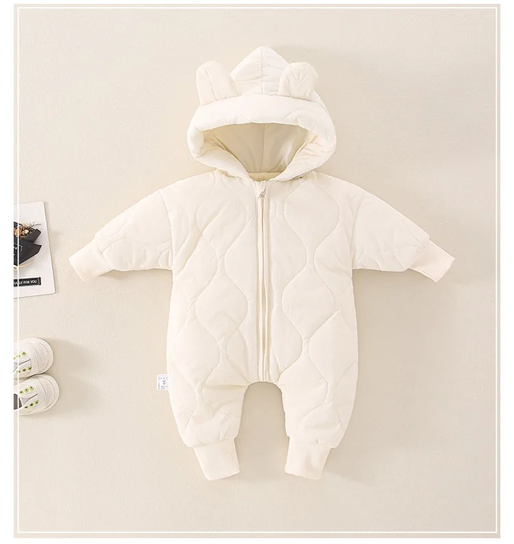 Winter Newborn Girl Boys Jumpsuit Hooded Infant Overalls Baby Clothes Warm Snowsuit Coat Kid Bear Romper Toddler Outerwear A0315