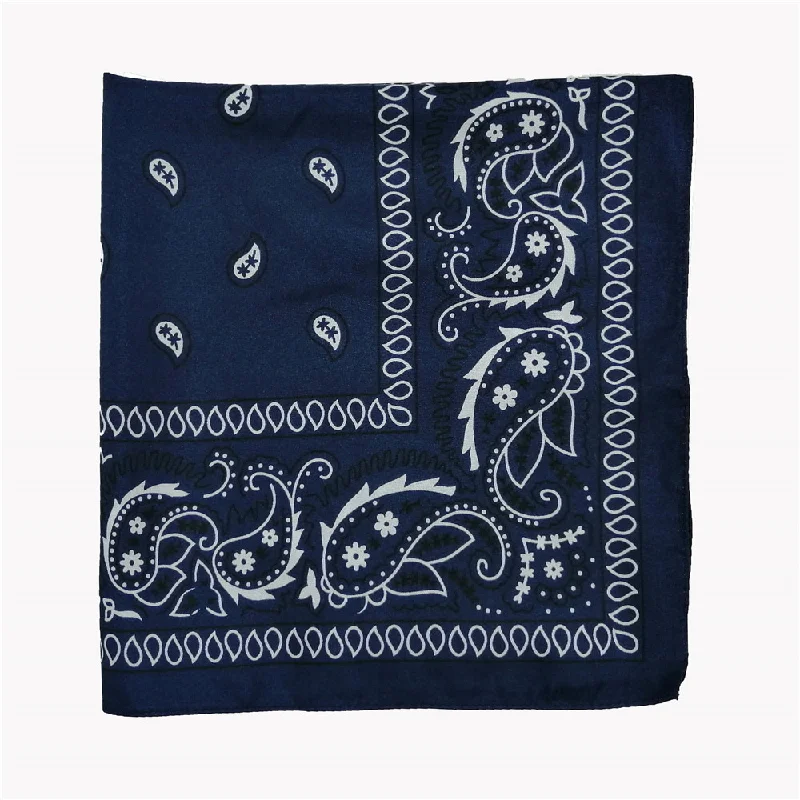 Wholesale Classic Multifunction 54x54cm  Printed Cycling Neck Head Paisley Polyester Bandana for Men