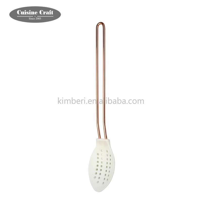 Hot sale silicone cooking utensil set of 5 pieces Nylon kitchen cooking set with coating copper wire handle