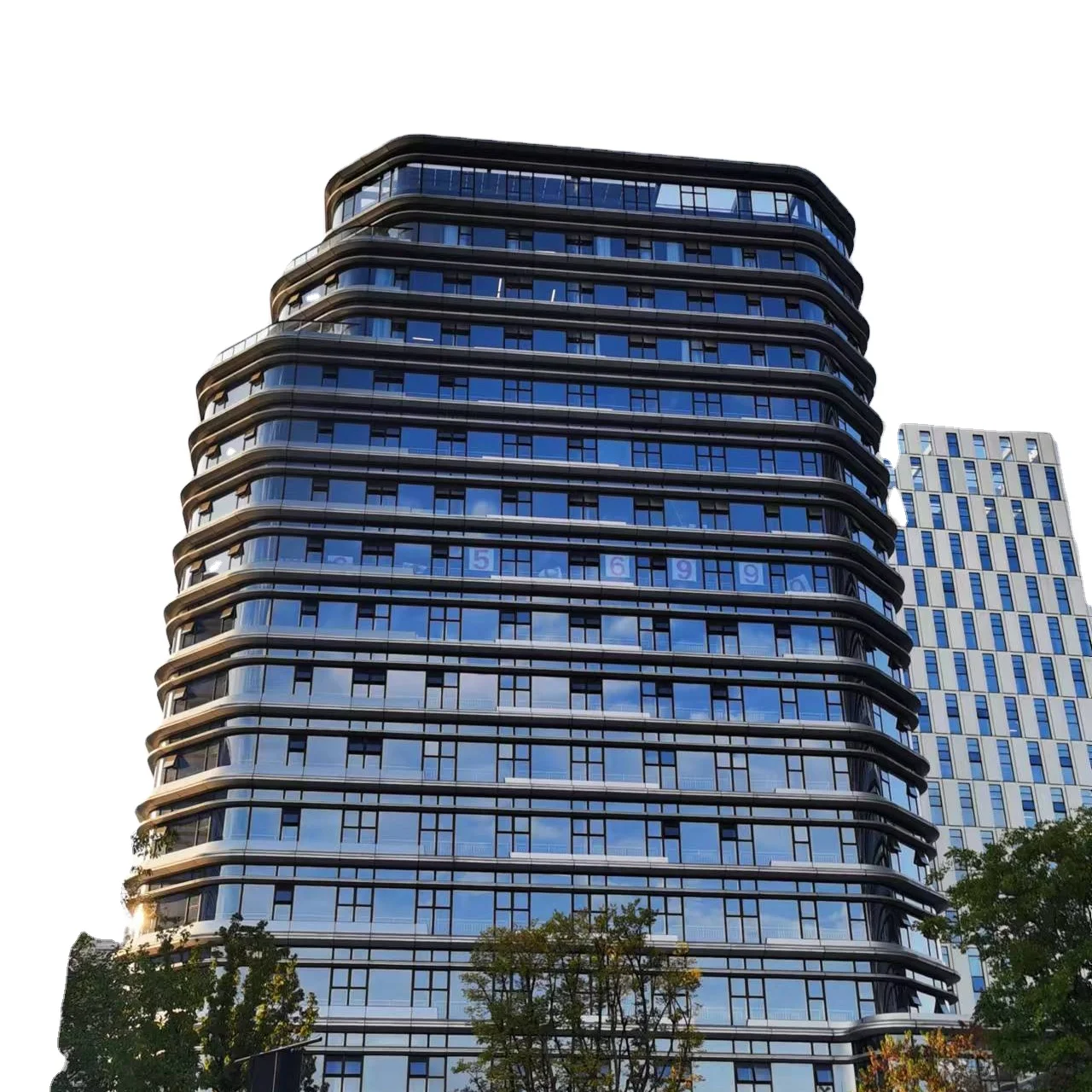 Унифицированный Морден занавес настенный Декор глазурованный фасад стеклянная занавеска настенная система