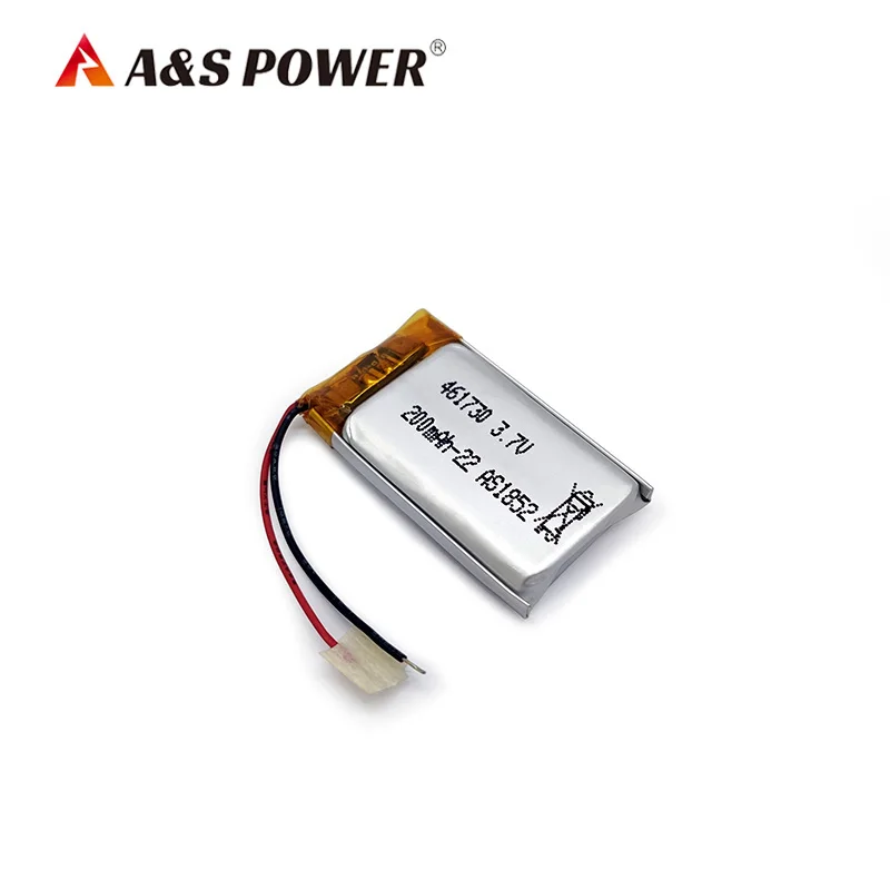 CB/KC/BIS/UL2054/CE Certifications 461730  3.7v 200mah Rechargeable Lithium Polymer Battery for  Headset/Speaker