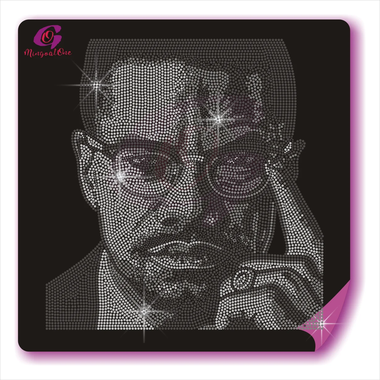 China Factory Direct Sale High Quality Bling Crystal Rhinestone Motif Custom Rhinestone Iron On Transfer Design