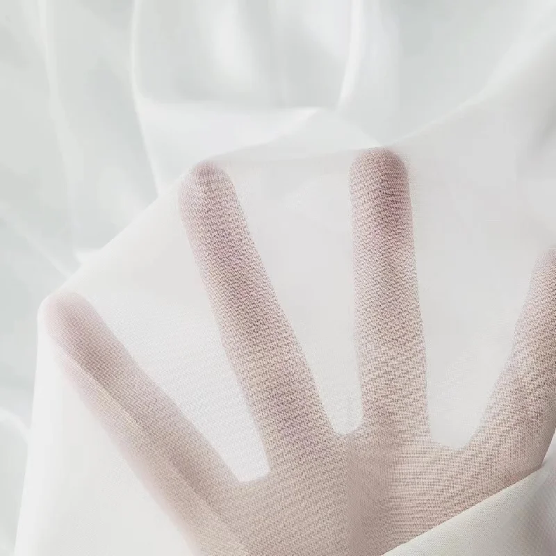 New Products Chiffon Sheer Curtains Black And White Luxury Slimmer For Modern Living Room_13