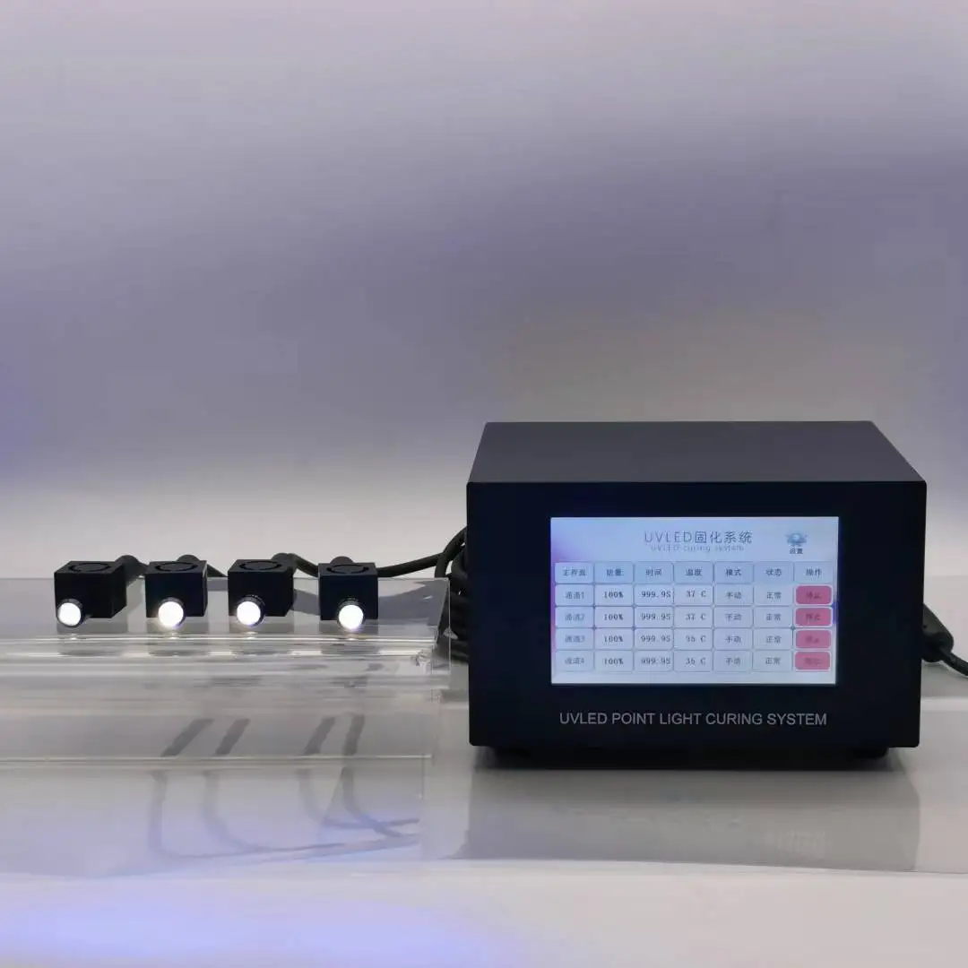 60W Efficient LED UV Spot Curing System Controller Up to 4 Lamp Heads