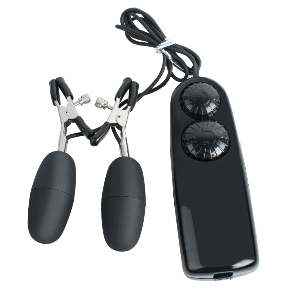 Double Nipple Clamps Breasts Massager Vibrator Egg Sex Toy Nipple Clip Vibrator Female Vibrator