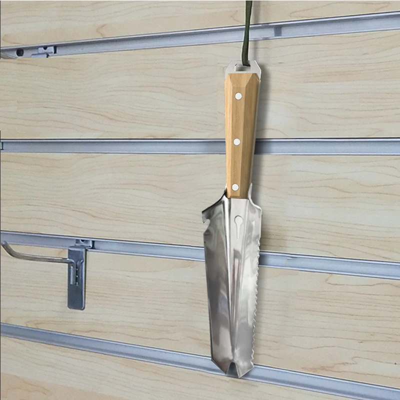 Straight Handle Portable 3cr13 Garden Shovel Steel Lady Gardener Garden Tools Shovel With Wooden Handle