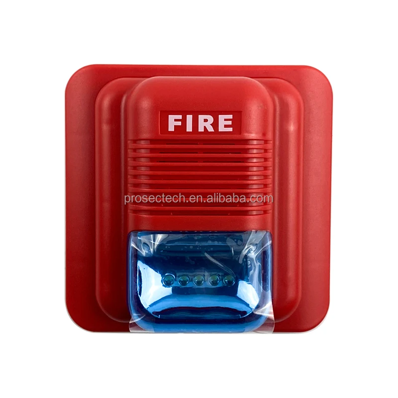 High Quality Conventional DC24v Horn Strobe Siren Light CE Red Conventional Fire Alarm Sounder
