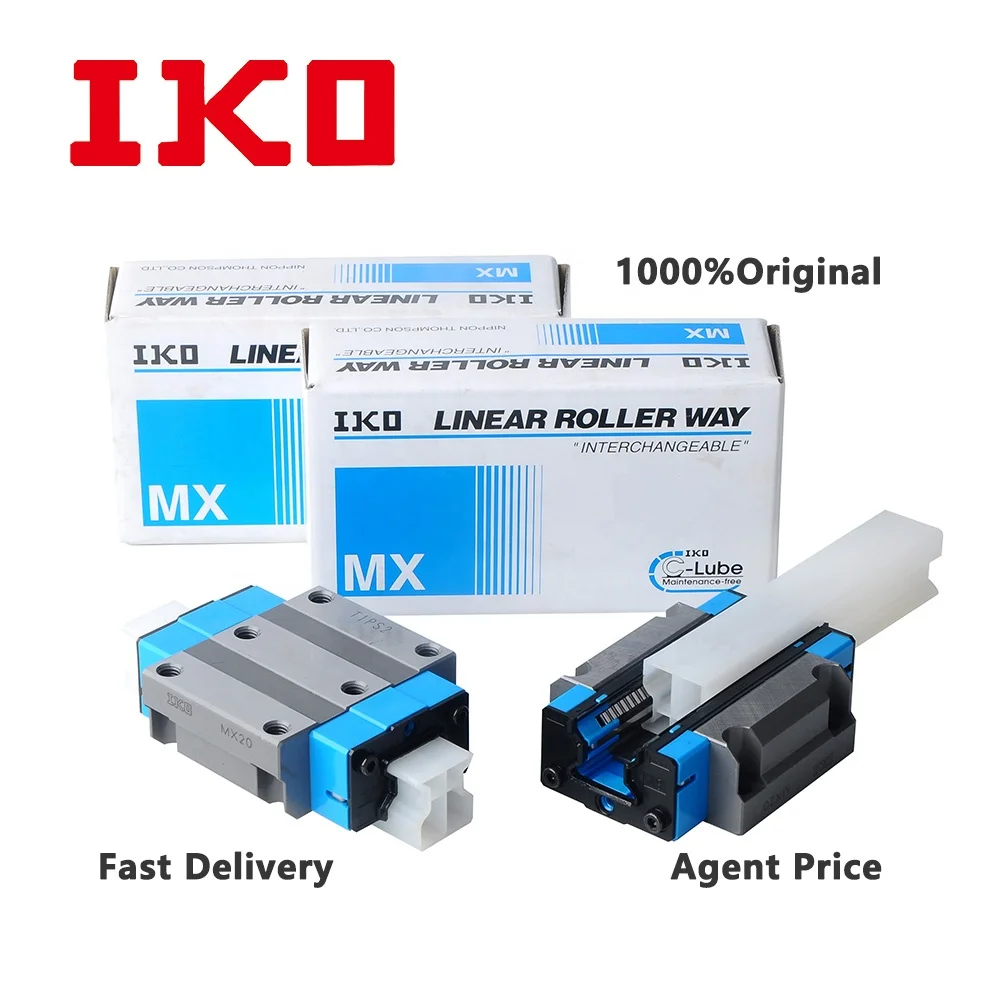 Original IKO Japan Interchangeable Linear Roller Way MX MX12 MX15 MX20 MX25 MX30 MX35 MX45 MX55 MX65 Guide Rail Linear Bearing