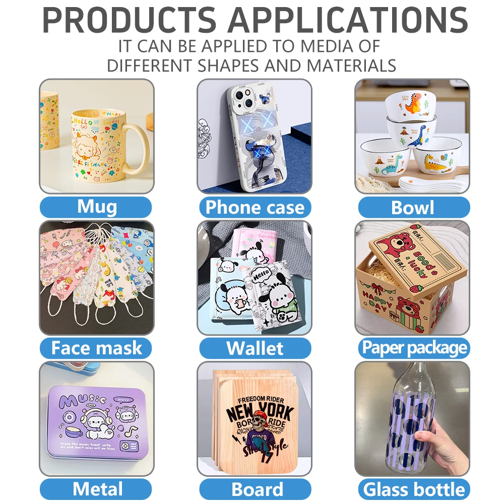 Winnerjet A3 Sheet 30cm 60cm Roll Cold Transfer Printing A&B A And B DTF AB PET Sticker Film Uv DTF Film For Uv Printer