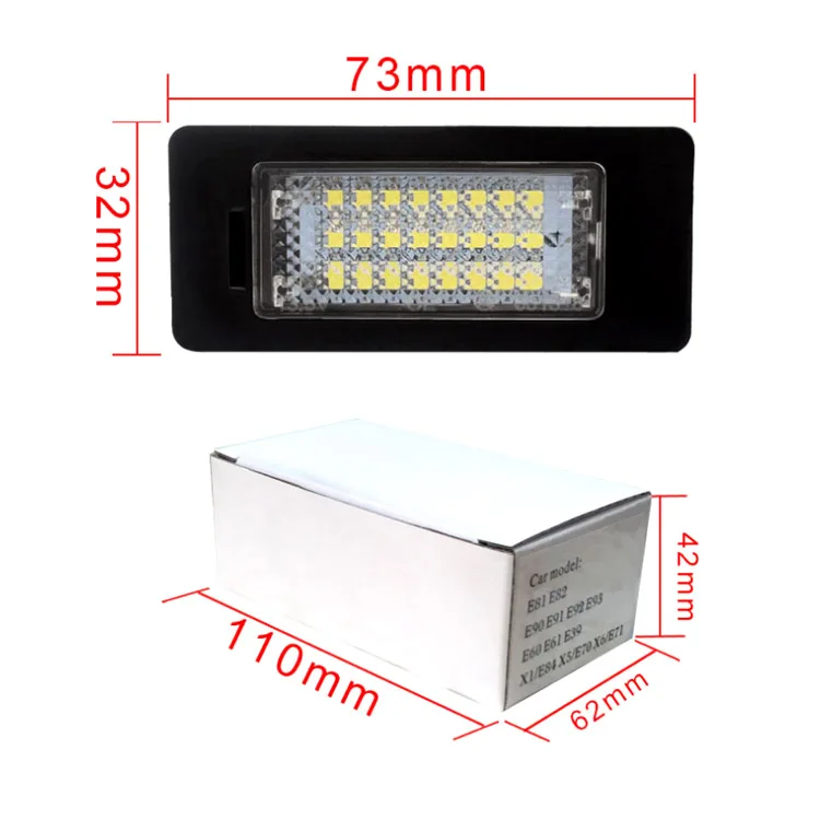 wholesale Factory Price 24 LED 12V license plate light lamp for bmw E39 E82 light bulb