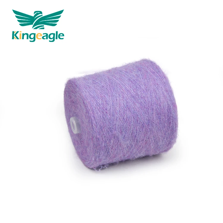 Kingeagle Factory Wholesale Warm Recycled Customization Purple Blended Multicolor Wool Brushed Yarn