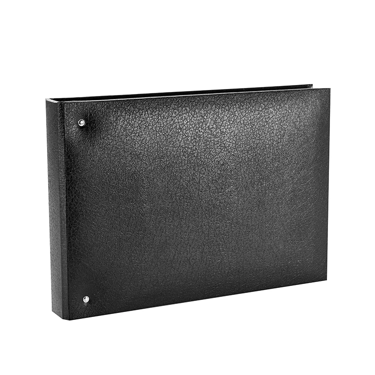 Leather  7 Hole Ring Binder A3 A4 size File Folder Leather 7 Ring Binder With Business Card