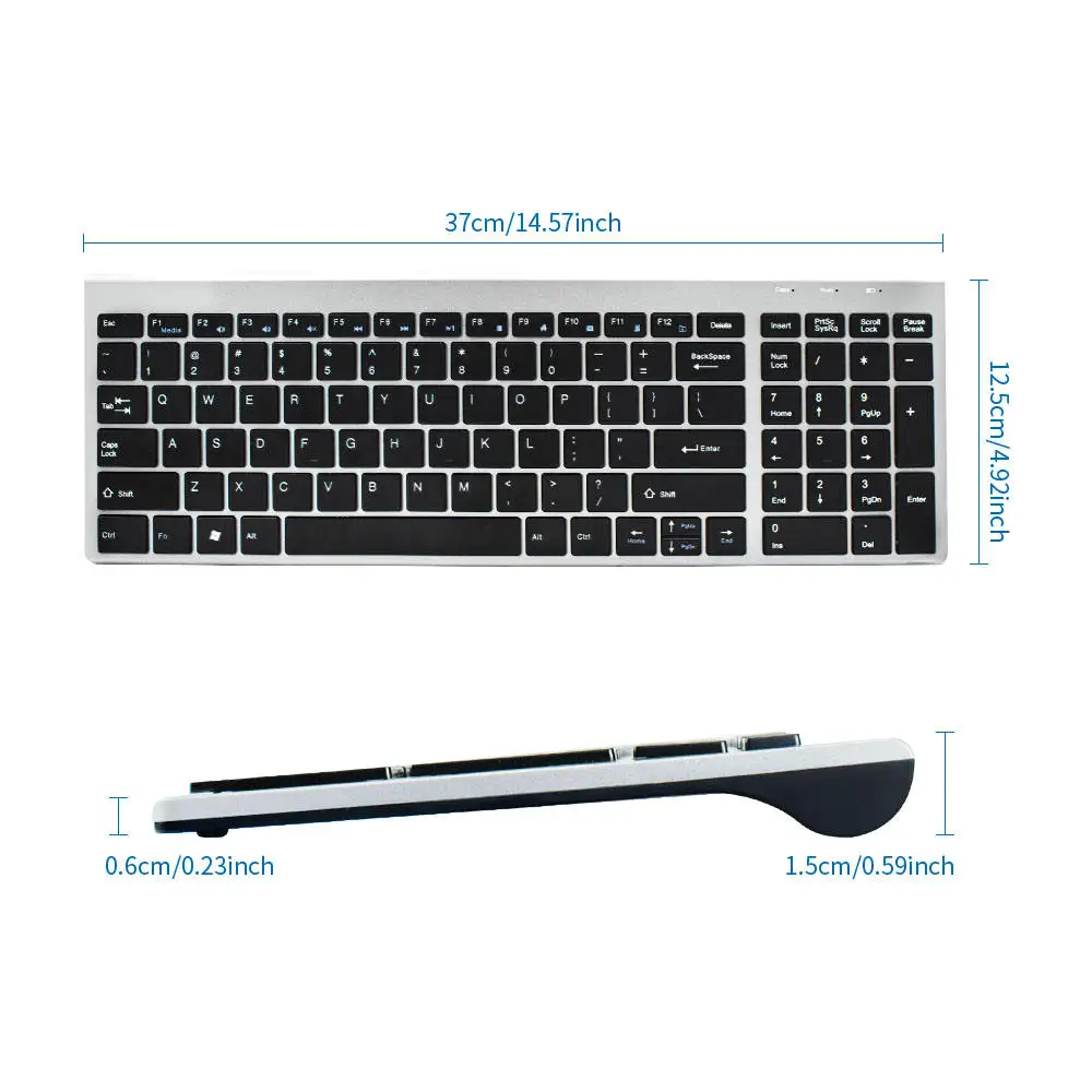 Thin Keyboard 2.4g Office BT Wireless Keyboard Tablet Keyboard for Microsoft Tablet