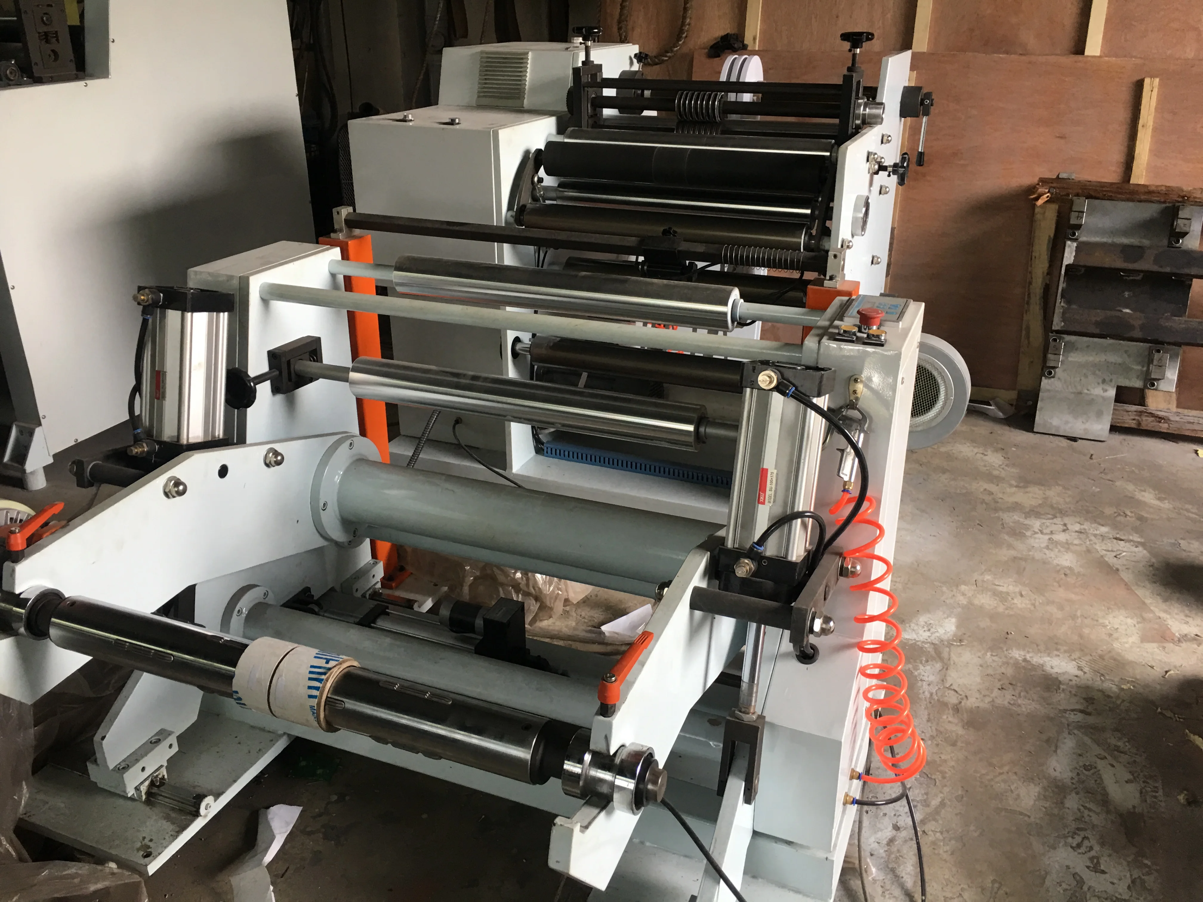 
HJFQ--900A seperate unwind frame jumbol roll foam tape bopp film roll slitter rewinder for sale 