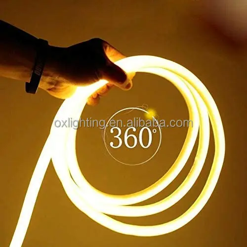 360 гибкий свет 220v неоновые полосы света Luz гибкие светодиодные трубки