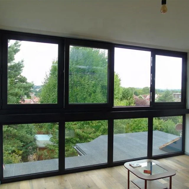 
sound proof aluminium glass windows aluminum windows with sliding panel 