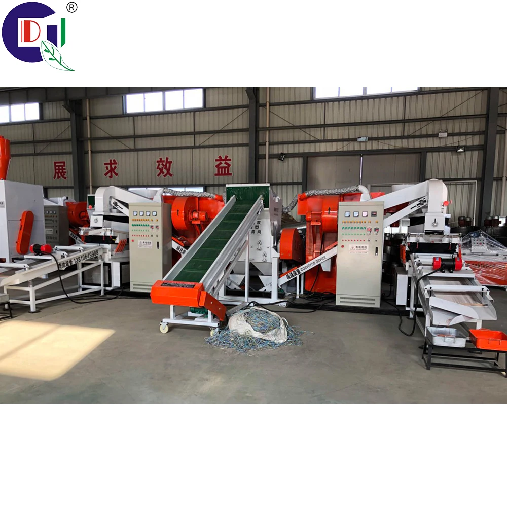 QD-800S New Model Scrap Car Cable Granulator Machine Used Mixed Wire Crusher Copper Wire Chopper Separator Machine