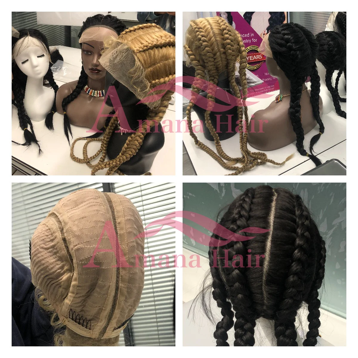box braid human hair wig synthetic with lace wholesale cheap human hair full lace wig synthetic braided wigs