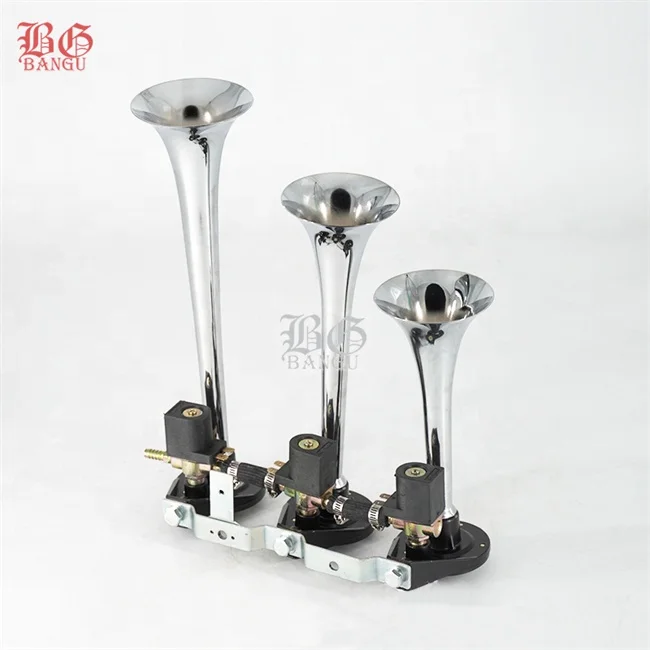 European Truck Parts Bangu 12V 24V 450 Hz 120db 3 pipes air horn electric air horn with powerful sound for truck for bus