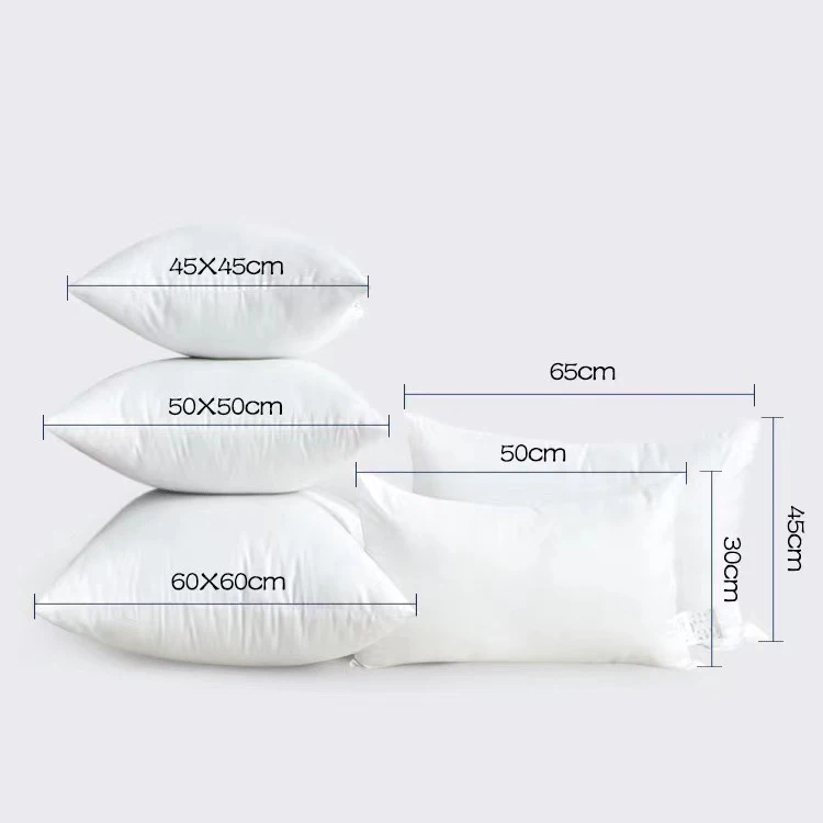 Wholesale 18x18 20x20 12x20 Inch Throw Pillow Inserts, 45x45 50x50 30x50 Cm Cushion Inserts, Custom Size Pillow Insert