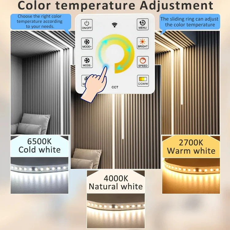 smart interior decoration light running water led strip 2835 rgbic led strip light chasing water led strip light