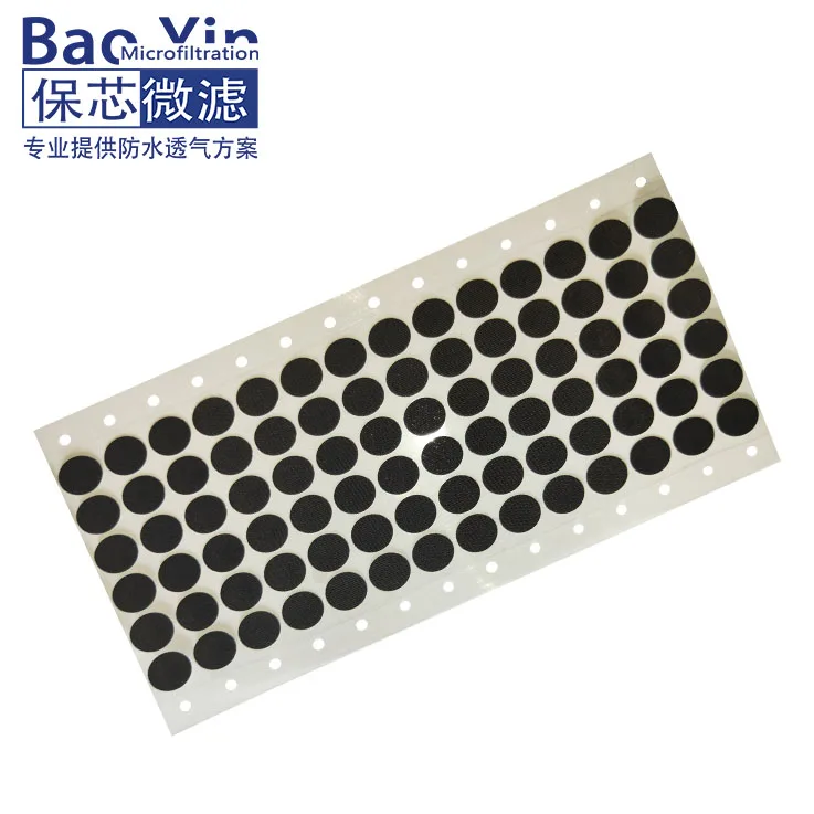 New Blue Color Breathable hydrophobic IP68 ePTFE Automotive Lighting Vent Membrane