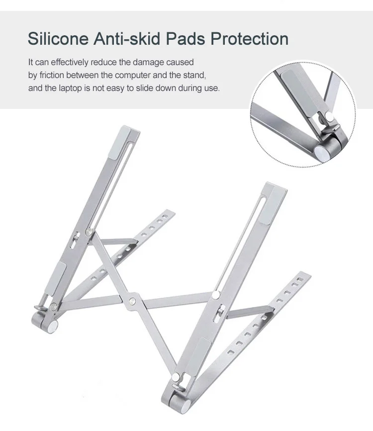 Portable Magic Minimalist Stick PC Laptop Table Stand Modern Creative Folding Metal Slim Notebook Holder