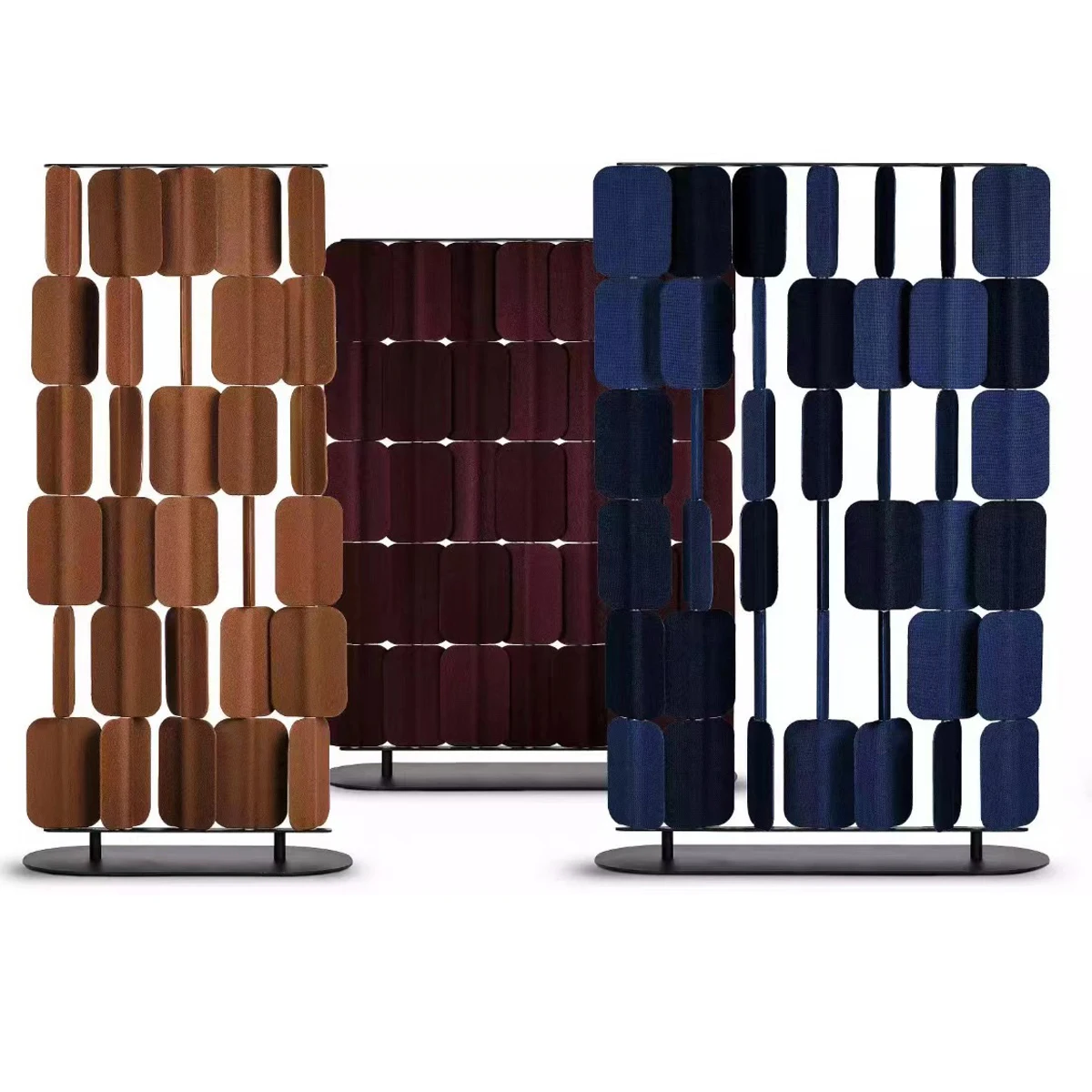 Movable free standing floor office room dividers partition noise sound proof PET felt acoustic wall partition panels factory