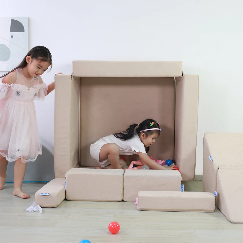 DIY Soft High Density Compress Foam Kids Sofa Modular Sectional Pool Ball Pit Kids Play Sofa for Playing Sitting