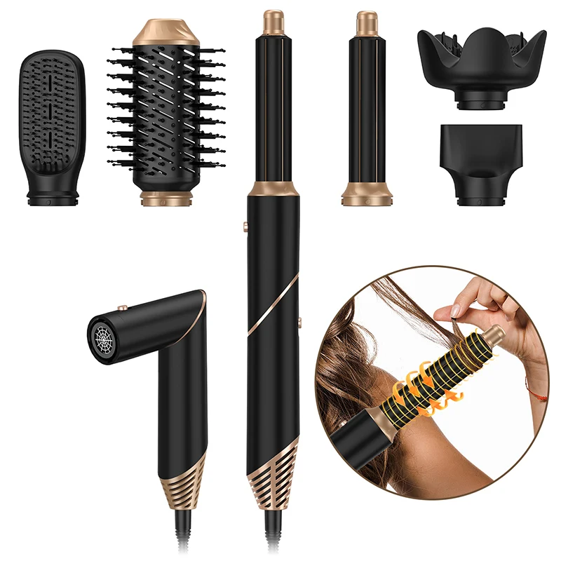 Newest OEM Hair Tools 7 In 1 High Speed Brushless Blow Dryer One Step Hair Brush Blow Dryer And Styler