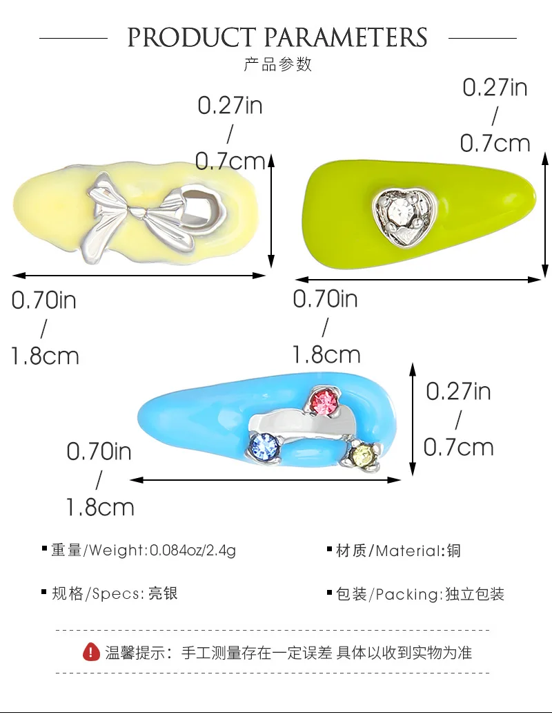 2024 Cute Colorful Enamel Non Pierced Earring Ear Bone Clip Gold Plated No Piercing Ear Hole Cuff Clip Earrings for Girls Women