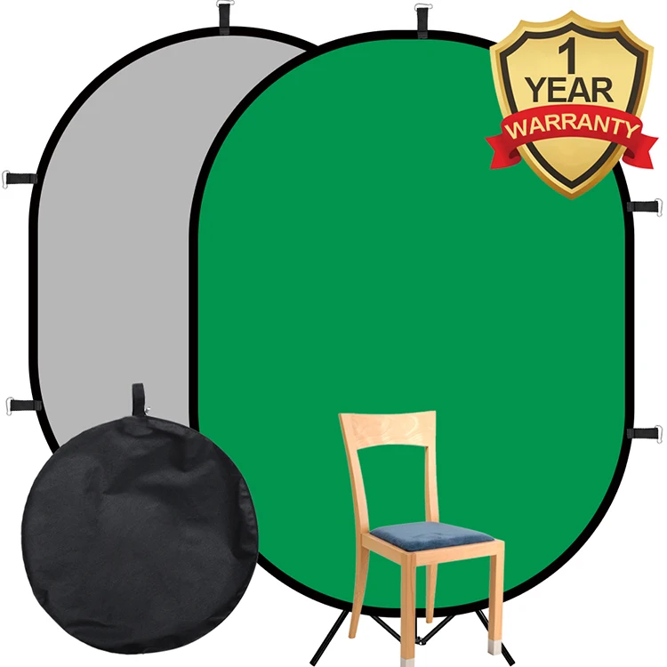 2021 Portable  Photography Background Cotton Oval Reflector Green Screen Background