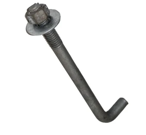 HDG High Quality L Bolt For Roofing With Hex Nut Rubber Washer