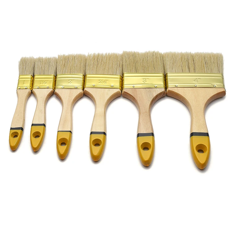 New designer trendy custom fashion Bristle Nylon hair wood plastic handle paint brushes