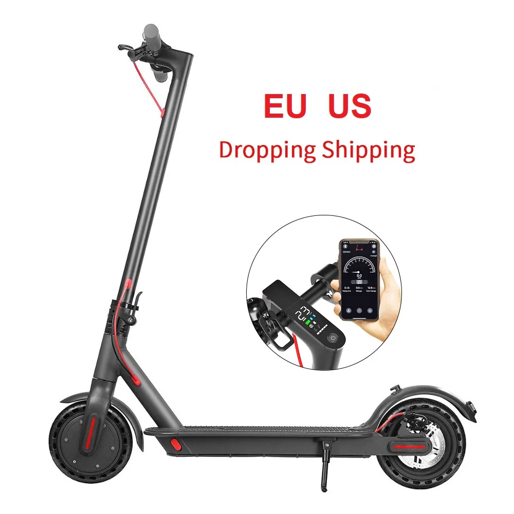 OEM Free Shipping US EU Warehouse Lithium Battery Electric Scooters Powerful Adult Folding Scooter Electrico