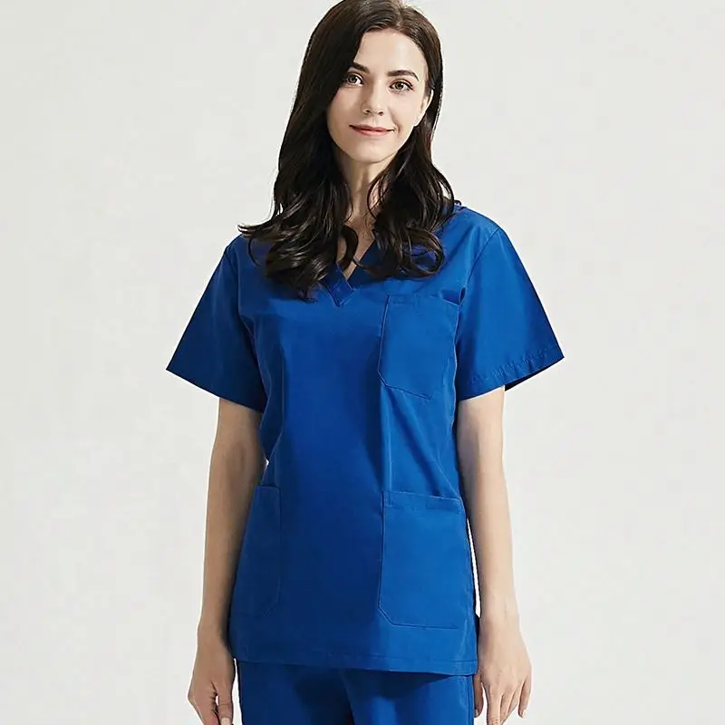 Color matching Dental clinic working suit Unisex medical Scrubs Tops+pants pet grooming nursing Uniforms pharmacist work clothes