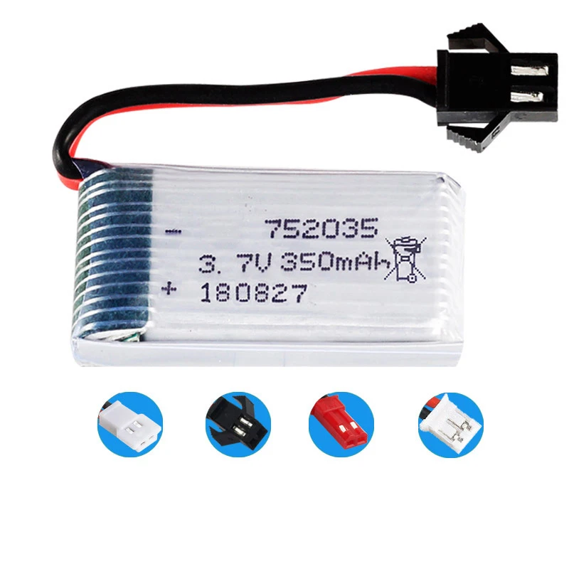3.7V 752035 380mah 25C Lithium Polymer Battery Drone Lipo Battery 380mah Li-Ion Battery 752035 LiCoO2 Material