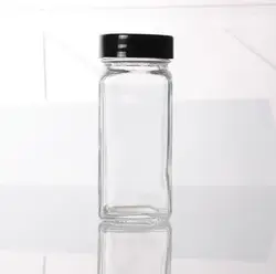 Spice Jar Herb Spice Tools Wholesale Salt and Pepper Shaker Condiment Server Fridge Magnetic Spice Tins glass Kitchen