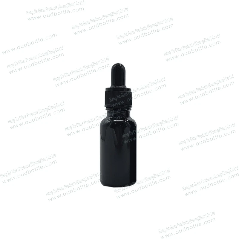 Black Glass Dropper Bottle Essential Beard Oil With Pipette 10ml 15ml 20ml 30ml 50ml 100ml