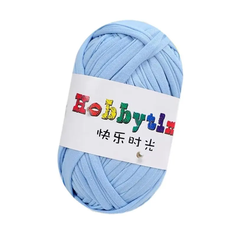 jiuseniao Solid color T-shirt 100g China Manufacturer Knitting Handbag Crochet Blended Fancy Yarn For Weaving T-shirt Yarn 100g
