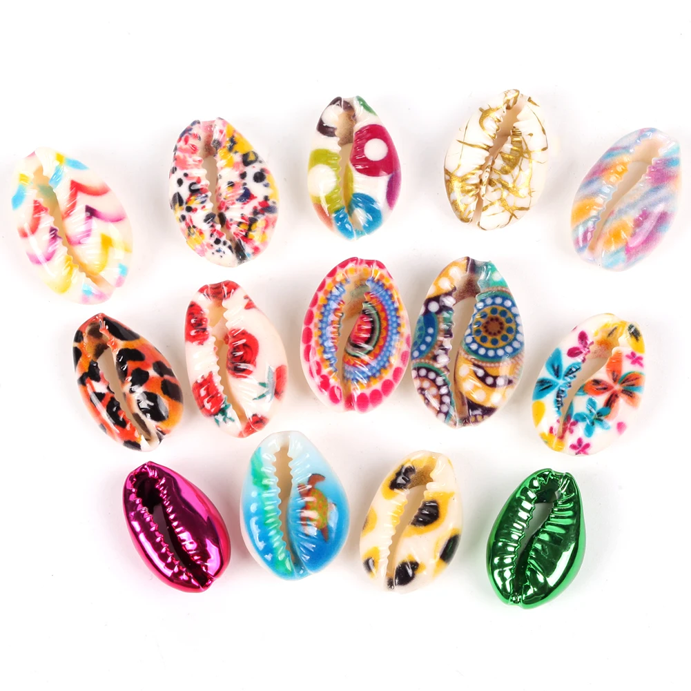 10-20mm Natural Colourful Seashell Cowrie Conch Loose Spacer Beads Beach Sea Shells DIY for Jewelry Making Bracelet